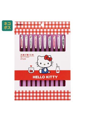 HELLO KITTY SET 10 PALILLOS 21 CM SANRIO