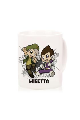 WIGETTA TAZA PORCELANA BLANCA YOUTUBERS