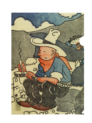TINTIN - DOSSIER A4-PETIT TINTIN AMERICA