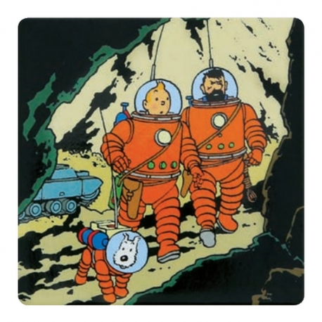 TINTIN IMAN TINTIN HADDOCK Y MILU EN LA LUNA