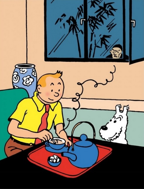 POSTER TINTIN TOMANDO TE