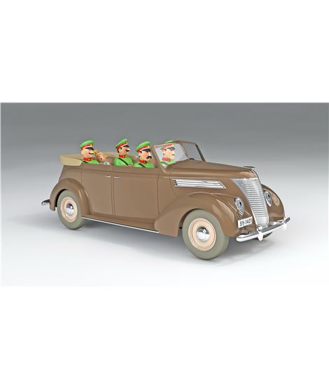 TINTIN COCHE LA DÉCAPOTABLE DE L'EMBUSCADE
