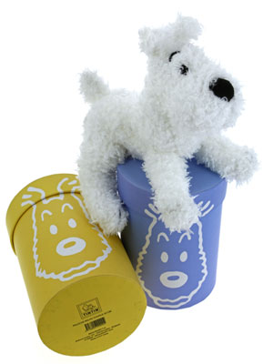 MILU PELUCHE FLEXIBLE 20 CM + CAJA (AMARILLA O AZUL)