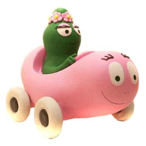 BARBALALA CON BARBAPAPA COCHE HUCHA 18 CM PVC BARBAPAPA