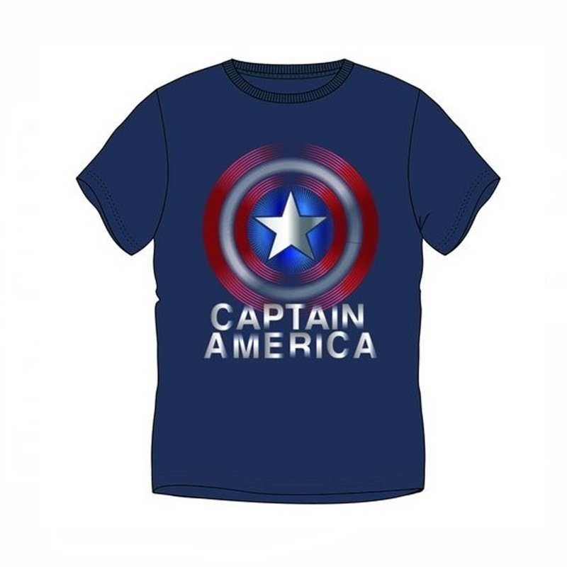 MARVEL CAMISETA AZUL ESCUDO CAPITAN AMERICA M