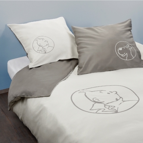 FUNDA NORDICA Y DE ALMOHADA TINTIN y MILU 100% ALGODON (240x200cm)