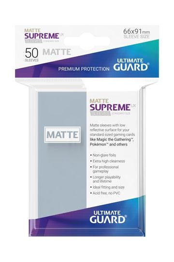 FUNDAS PARA CARTAS TAMAÑO STANDARD MATTE SUPREME UX TRANSPARENTE (50) 66 x 91