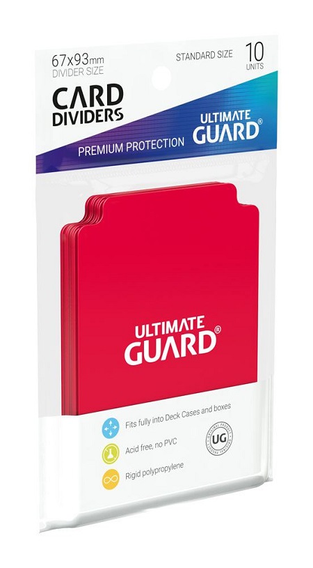 ULTIMATE GUARD CARD DIVIDERS PACK ROJO