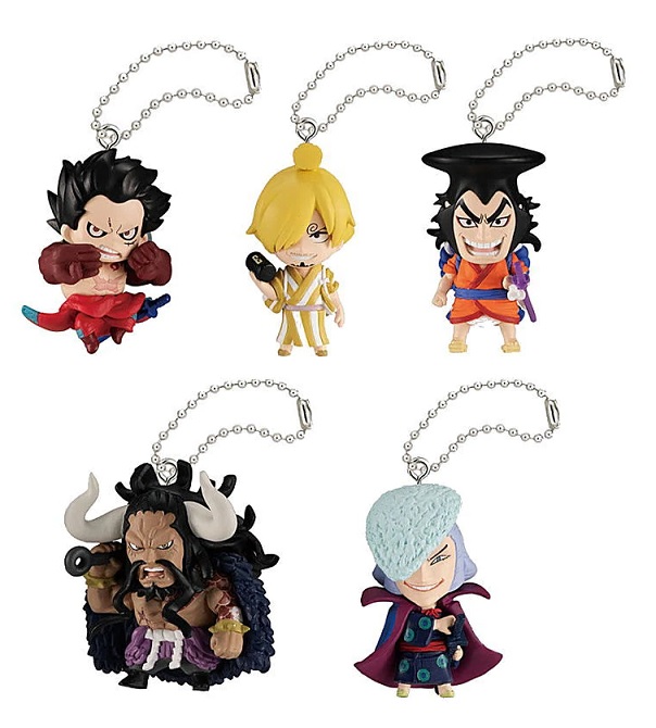 ONE PIECE SWING KEYCHAIN WANO COUNTRY HEN SET COMPLETO