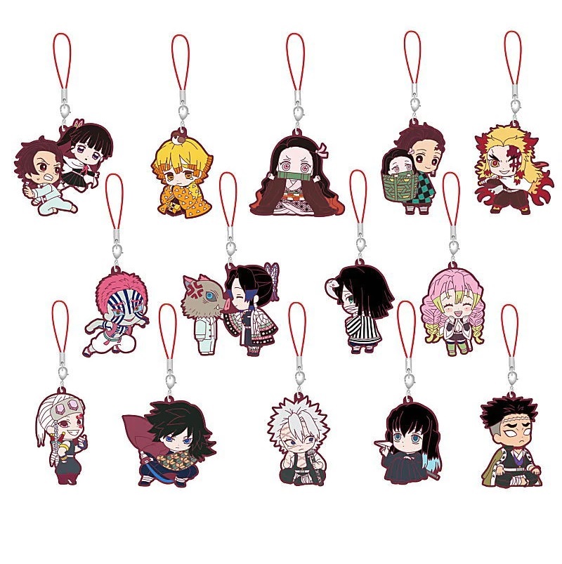 KIMETSU NO YAIBA CAPSULE RUBBER MASCOT SET COMPLETO