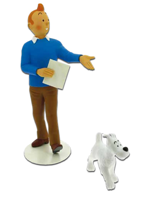 TINTIN RESINA TINTIN Y MILU MUSEO IMAGINARIO