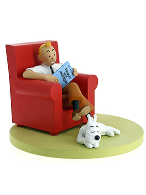 TINTIN RESINA SOFÁ ROJO 17 CM