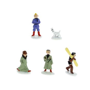 TINTIN MINI FIGURAS DE PLOMO TINTIN Y LOS SOVIETS
