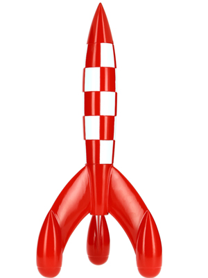 COHETE TINTIN RESINA 30CM