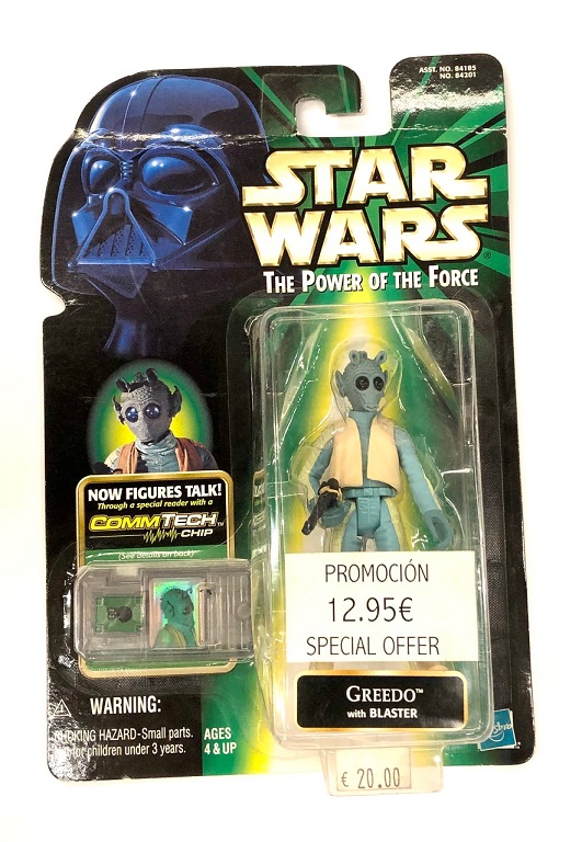 STAR WARS THE POWER OF THE FORCE GREEDO WITH BLASTER