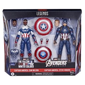 MARVEL LEGENDS CAPTAIN AMERICA SAM WILSON Y STEVE ROGERS