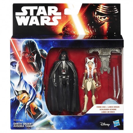 STAR WARS AHSOKA Y DARTH VADER HASBRO