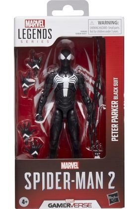 MARVEL LEGENDS SPIDER-MAN 2 GAMERVERSE BLACK SUIT PETER PARKER