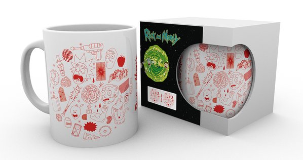 RICK Y MORTY TAZA LINE ART