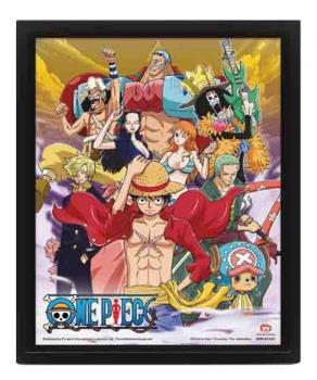 ONE PIECE POSTER 3D TRIPULACIÓN DEL SOMBRERO DE PAJA