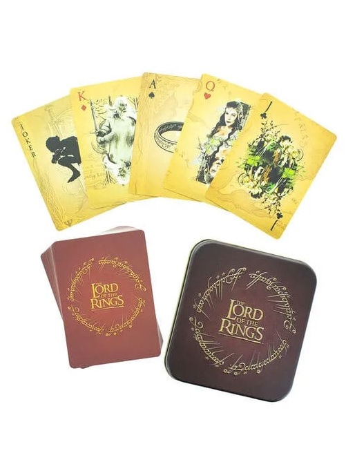 THE LORD OF THE RINGS BARAJA DE CARTAS CAJA METALICA