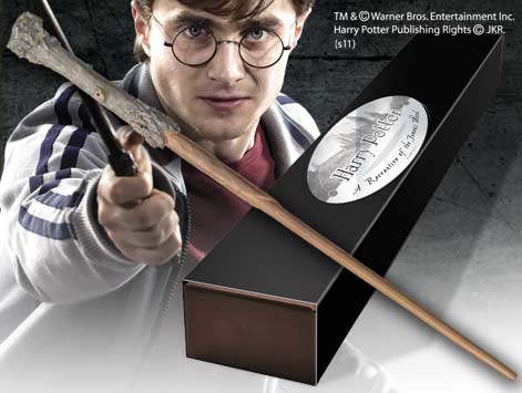 HARRY POTTER VARITA CON CAJA Y PLACA DE IDENTIFICACIÓN, HARRY POTTER