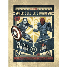 MARVEL PRINT POSTER 30 X 40 CAPTAIN AMERICA VS RED SKULL