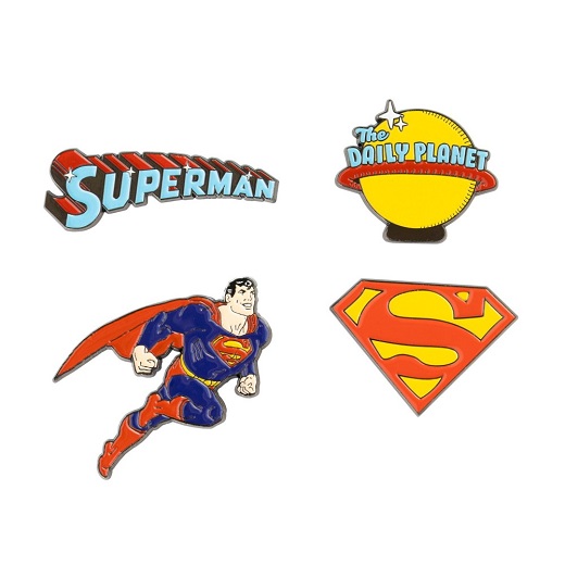 PIN SUPERMAN · SET DE 4 PINS DC COMICS SUPERMAN
