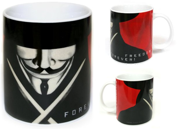 V DE VENDETTA FREEDOM TAZA CERAMICA