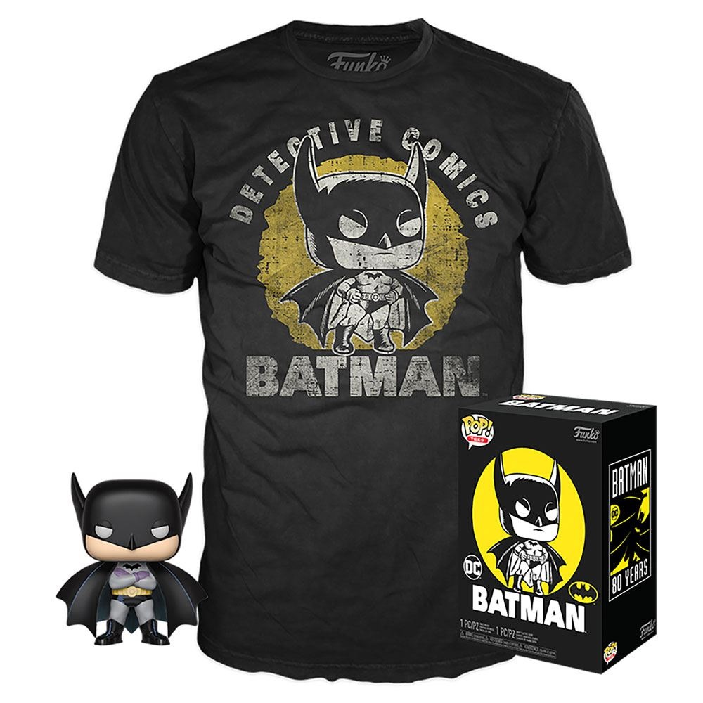 DC POP! PACK FIGURA BATMAN + CAMISETA (M)