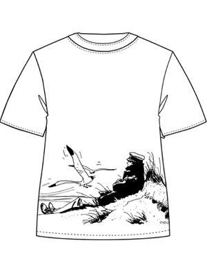 CORTO MALTES CAMISETA GAVIOTAS TALLA XL