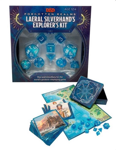 D&D FORGOTTEN REALMS LAERAL SILVERHAND'S EXPLORER'S KIT DICE SET