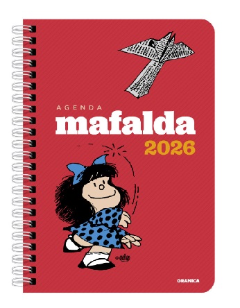 AGENDA 2026 MAFALDA ANILLADA COLUMNAS ROJO
