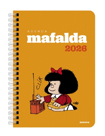 AGENDA 2026 MAFALDA ANILLADA MÓDULOS NARANJA