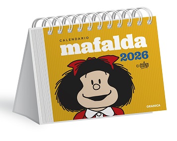 CALENDARIO 2026 MAFALDA ESCRITORIO AMARILLO