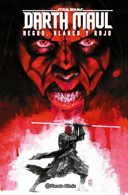 STAR WARS DARTH MAUL BLANCO, NEGRO Y ROJO