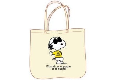 SNOOPY BOLSA. CUANDO SE ES GUAPO SE ES GUAPO
