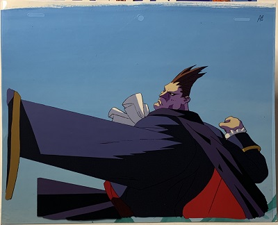 DARKSTALKERS ANIMATION CEL A6 (?) + BACKGROUND