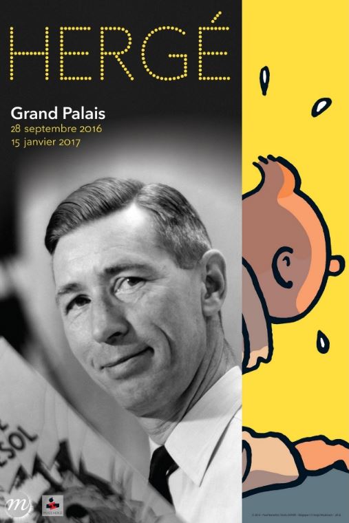 TINTIN POSTAL PORTADA GRAND PALAIS