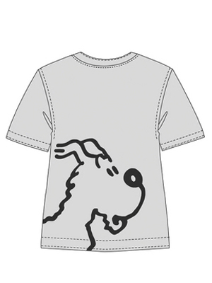 TINTIN CAMISETA RETRATO MILU (GRIS) - TALLA M
