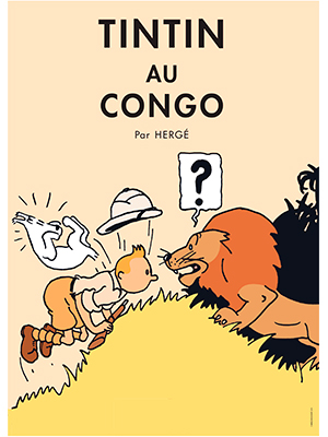 TINTIN POSTER PORTADA TINTIN AU CONGO - COLOR