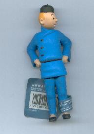 TINTIN LOTO AZUL LLAVERO 9CM