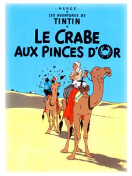 TINTIN POSTER PORTADA TINTIN LE CRABE AUX PINCES D'OR