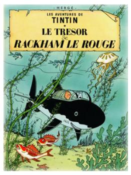 TINTIN POSTER PORTADA TINTIN LE TRESOR DE RACKHAM LE ROUGE