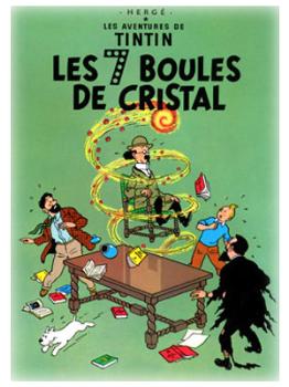TINTIN POSTER PORTADA TINTIN LES 7 BOULES DE CRISTAL