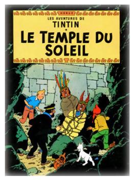 TINTIN POSTER PORTADA TINTIN LE TEMPLE DU SOLEIL