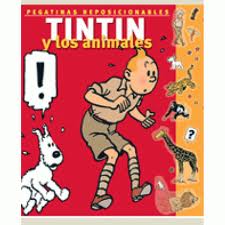 TINTIN Y LOS ANIMALES PEGATINAS REPOSICIONABLES