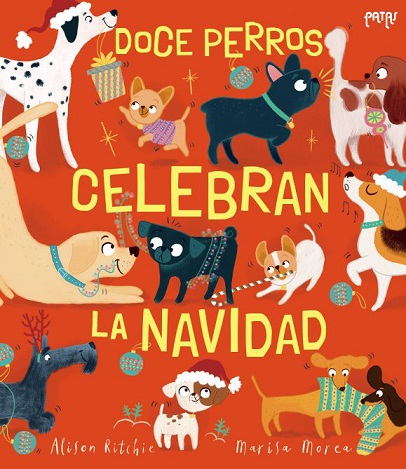 Doce perros celebran la Navidad