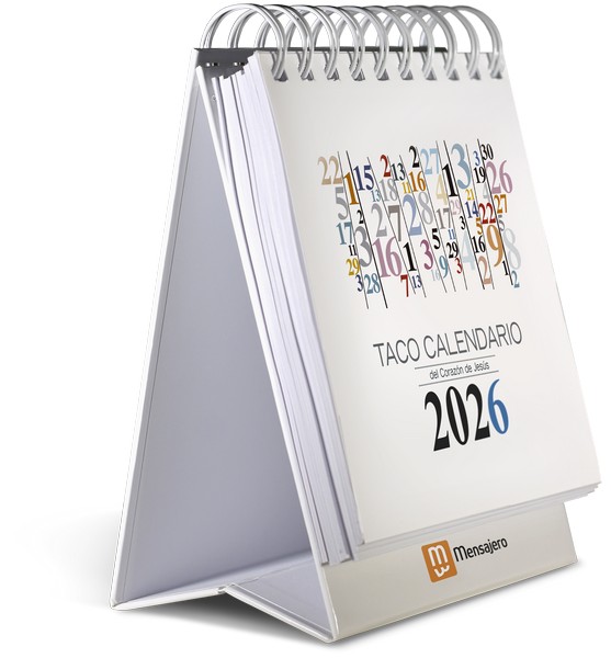 TACO 2026 CALENDARIO MESA-NUMEROS DEL CORAZON DE JESUS