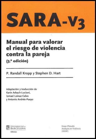 SARA-V3. MANUAL PARA VALORAR EL RIESGO DE VIOLENCIA CONTRA LA PAREJA 3ª ED.